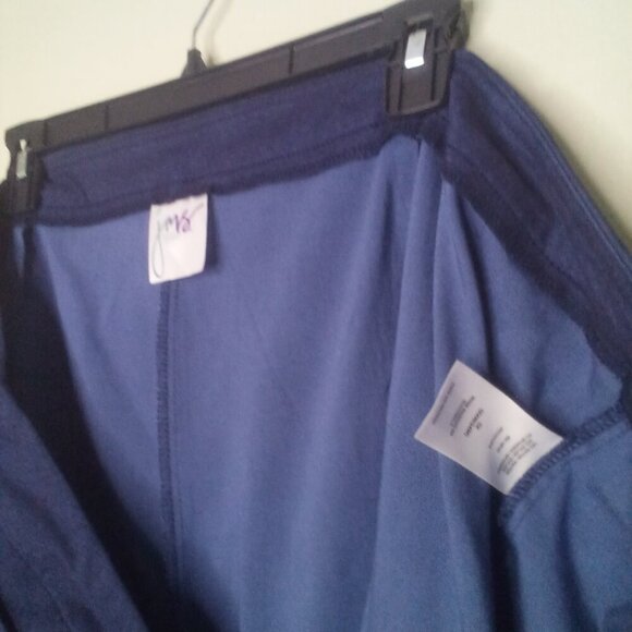 JMS Just My Size Skort Skirt 3X Women Elastic Waist Denim Look Faux Pockets Blue - Picture 6 of 14